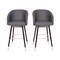 Flash Furniture 30" Gray LeatherSoft Barstool with Wood Legs, PK 2 2-AY-1928-30-GY-GG - alternate 10